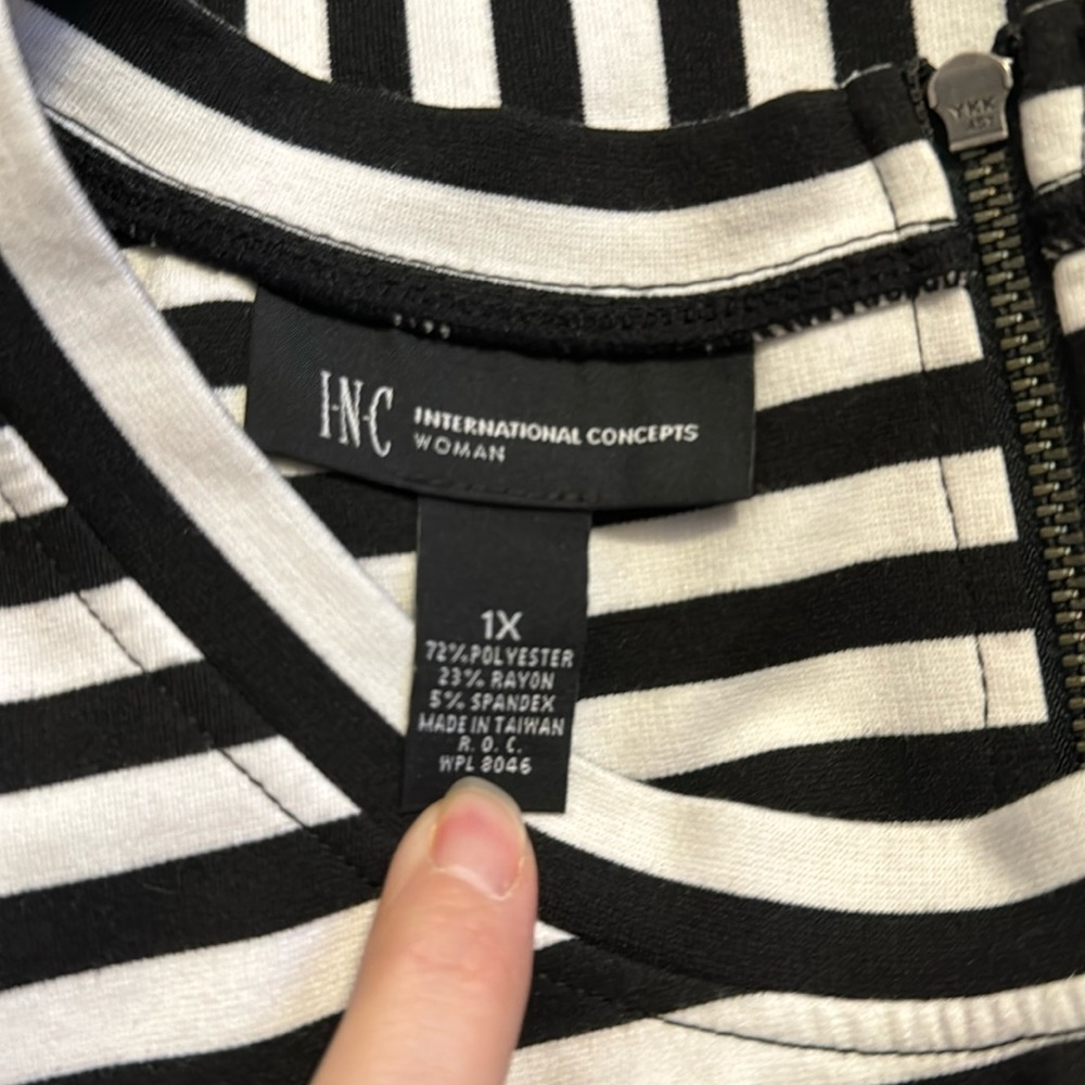 INC International Concepts sleeveless striped midi dress - Picture 7 of 7